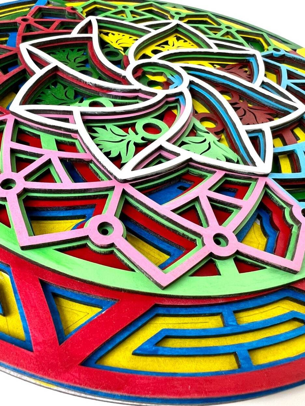 3D раскраска Мандала Ганден от SamCraft - сборные объемные 3D картины из дерева своими руками, для творчества