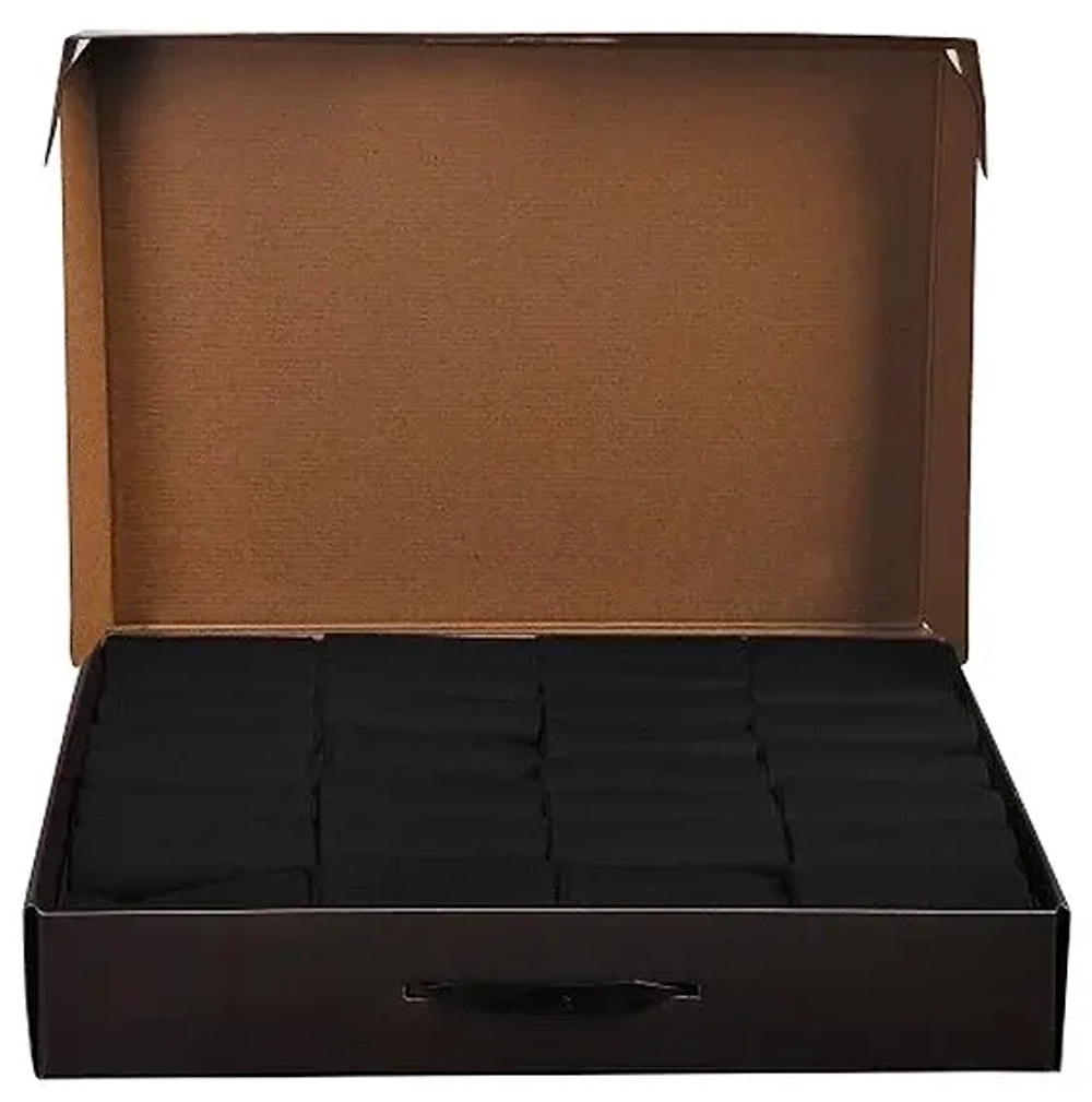 Кейс мужских носков эконом-класса черные 100 пар