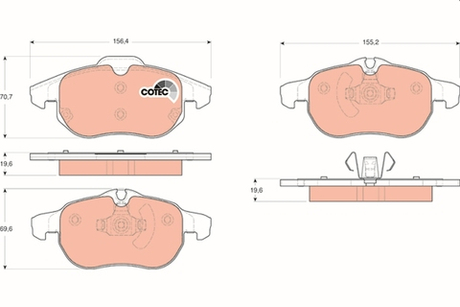TRW - GDB1613-TRW - Brake Pad Set, disc brake