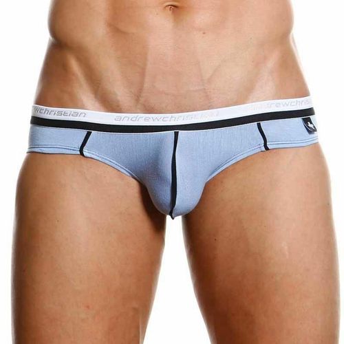 Мужские трусы брифы светло-голубые Andrew Christian V Slim Light Blue