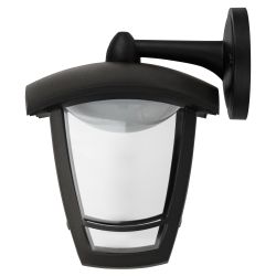 Садово-парковый светильник ЭРА ДБУ 07-8-002 Дели 2 черный 4 гранный настенный IP44 светодиодный 8Вт 3000K | Садово-парковые светильники