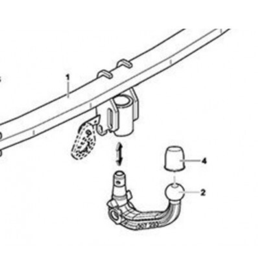 Фаркоп Westfalia 305445600001 Audi A4 2007-2015(паспорт и сертификат в комплекте)(без электрики)