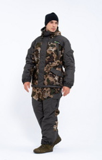 Зимний костюм для охоты и рыбалки ONERUS "Горный -15" (Алова/таслан , зеленый камо) Полукомбинезон