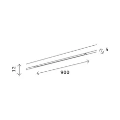 ST667.446.15 Магнитный трековый светильник Черный LED 1*15W 4000K 1 060Lm Ra>80 100 IP20 L900xW5xH12 СУПЕР5
