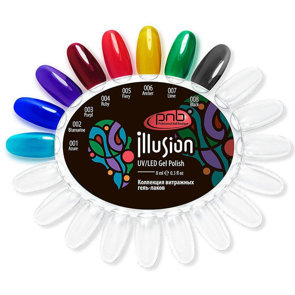 **Гель-лак PNB витражный №006 жёлтый UV/LED Gel Polish Illusion 4мл