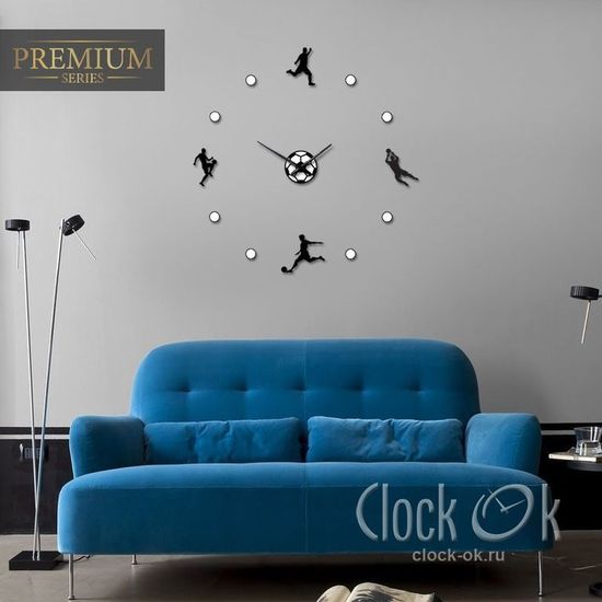 Настенные 3D часы Футбол