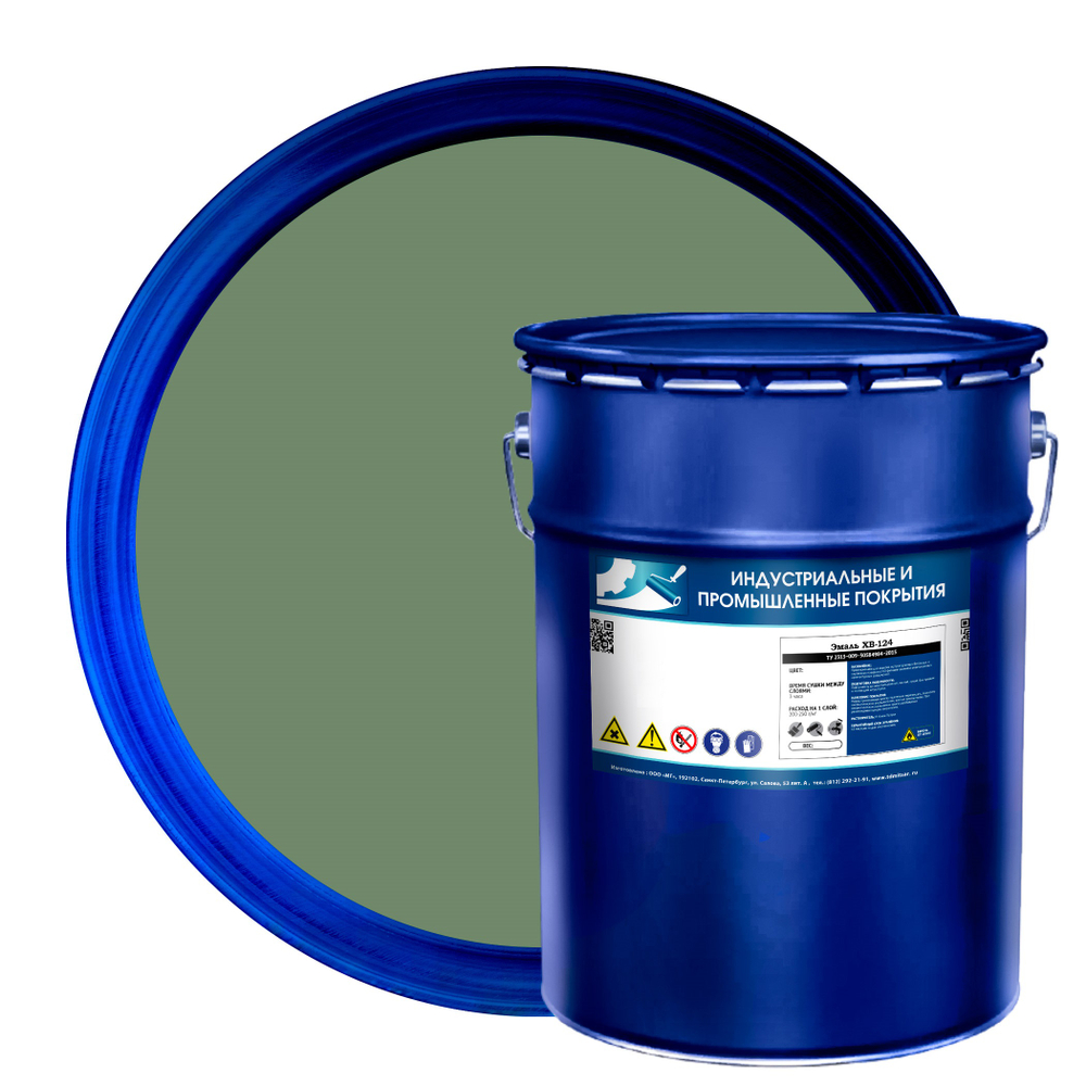 Эмаль ХВ-124 /20 кг/ хаки