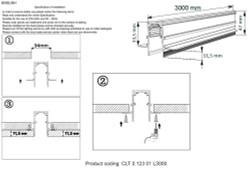 Шинопровод магнитный встраиваемый Crystal Lux CLT 0.123 01 L3000 BL