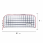 Пенал-органайзер BRAUBERG 2 откидные планки полиэстер 23x9х7 см "Checkered white" (2 штуки в упаковке)