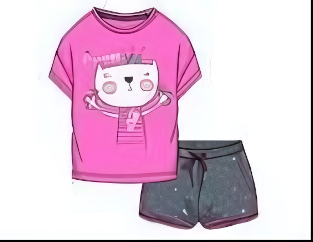 Костюм д/дев, фуксия, р. 104, (Батик) 02591_BAT