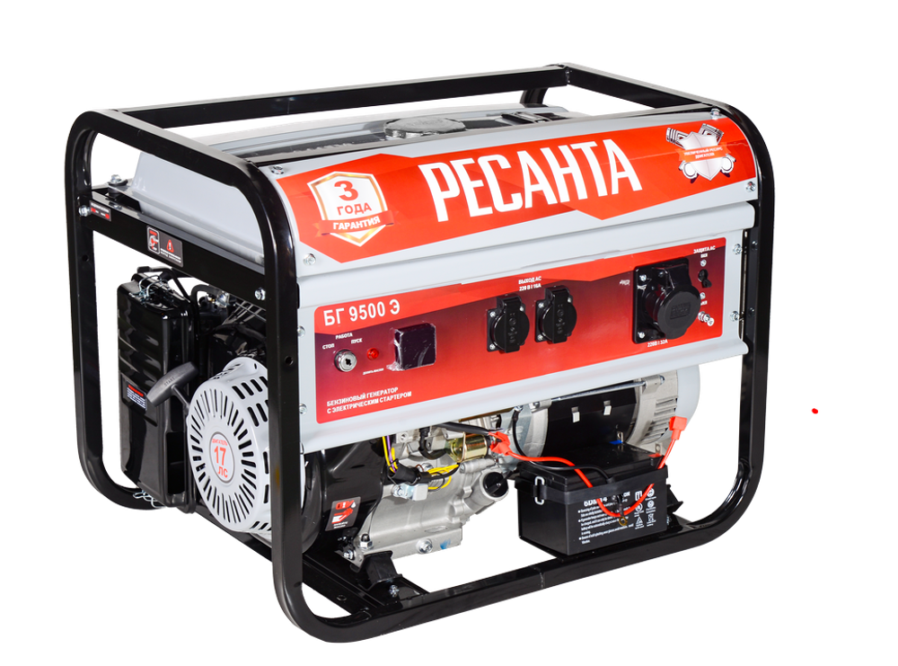 Электрогенератор Ресанта БГ 9500 Э - [7,5 кВт / 220V]