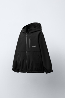 ZARA КУРТКА С КАПЮШОНОМ И ПОДКЛАДКОЙ, ЧЕРНЫЙ