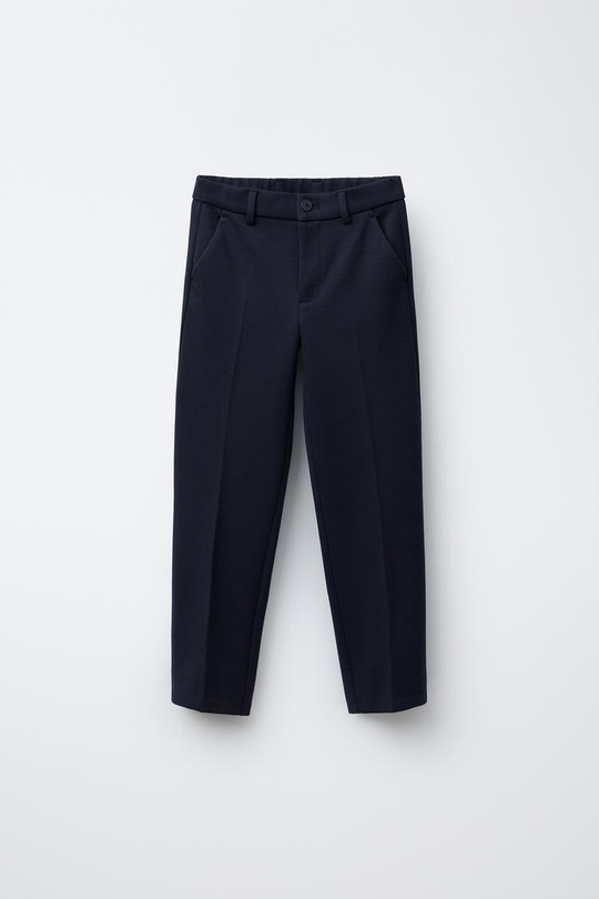 ZARA КОМФОРТНЫЕ КОСТЮМНЫЕ БРЮКИ, МОРСКОЙ СИНИЙ