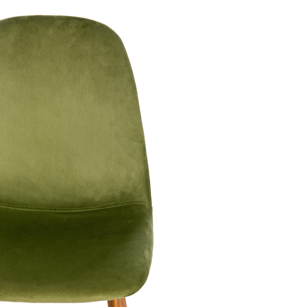 Стул BREEZE (mod. 4724) Велюр/металл , 44 х 53 х 87 см, Green (зеленый) HLR54 / натуральный