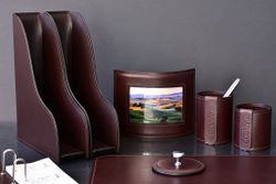 Лоток А4 вертикальный BUVARDO LUX из кожи Full Grain Bologna Brown