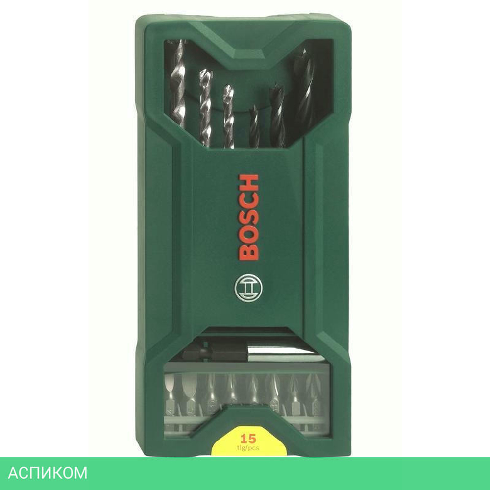 Набор ударных бит и сверл Bosch X-Line Promoline по дереву 4/6/8 кирпичу 5/6/8+биты+маг.держатель 2.607.019.579