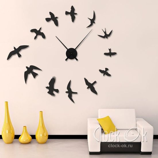 Настенные 3D часы Air