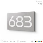 Номер на дверь 683, табличка на дверь для офиса, квартиры, кабинета, аудитории, склада, серая 120х70 мм, Айдентика Технолоджи