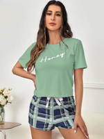 Пижама жен. б/в шорты+футб В0241/0053