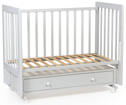 Детская кроватка Tutis Cloud 4 с маятником и ящиком VD25-2122210 серый