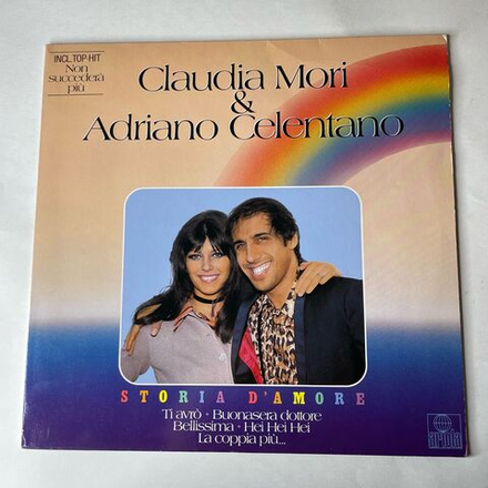Винтажная виниловая пластинка LP Claudia Mori and Adriano Celentano, Storia D'Amore (Германия 1982) (Клубное Издание)