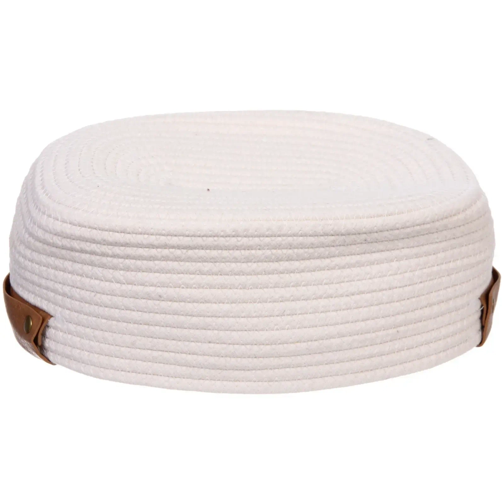 Корзинка плетёная интерьерная «ФРЕТТА», цвет светло-серый, 30*21*14см, (лейбл селфи)