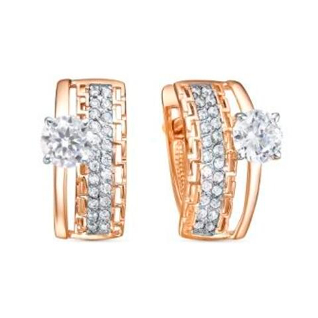 Серьги из золота с фианитами