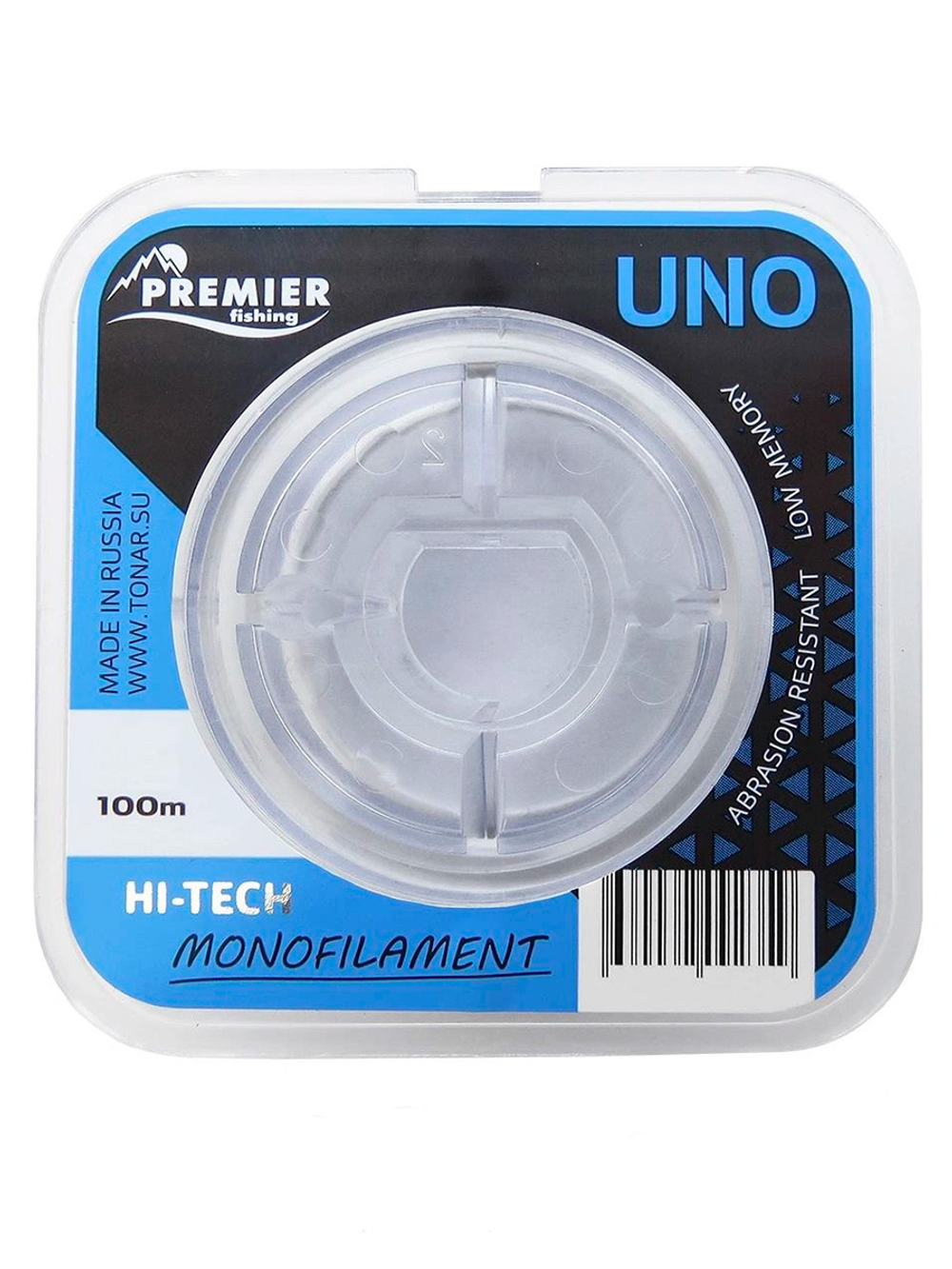 Леска для рыбалки Premier Fishing UNO Blue Nylon 0,35mm, 5 штук по 100м (PR-U-B-035-100)