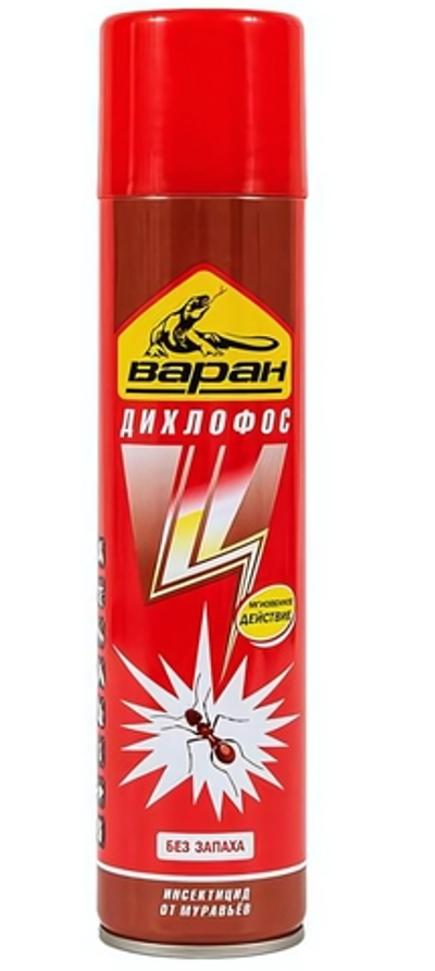 Дихлофос - аэрозоль ВАРАН от всех ползающих и летающих насекомых (от муравьев) 190 мл арт.03.01.003.12, 03.04.055.12