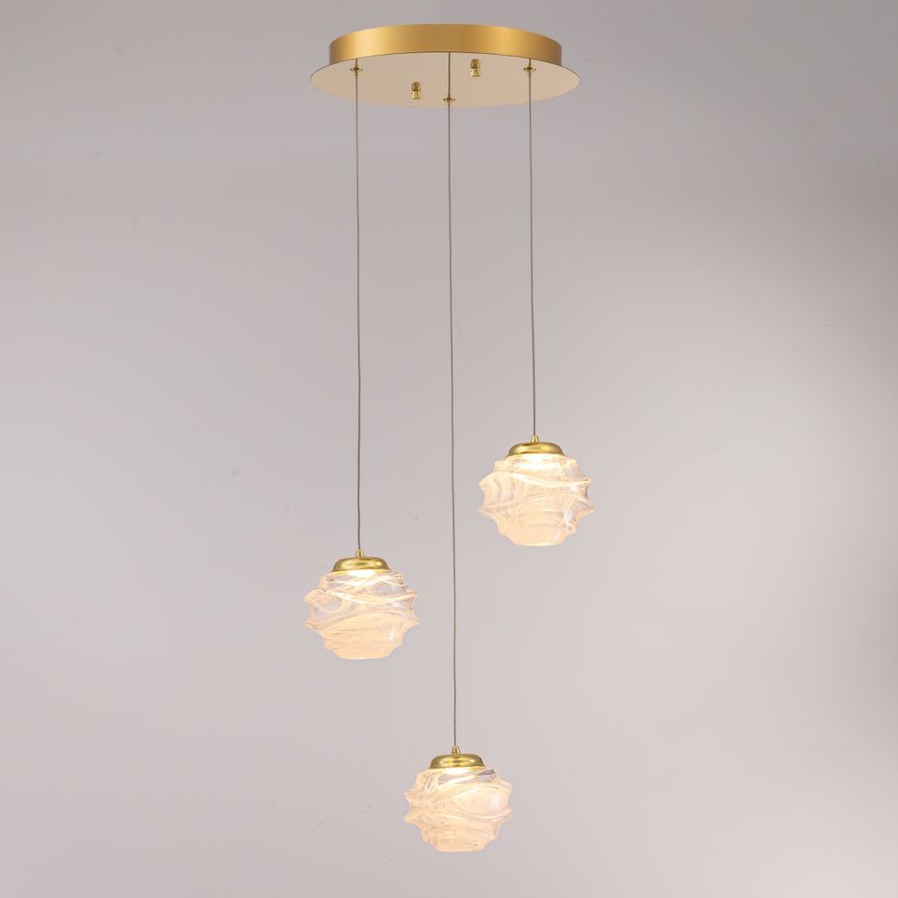 Подвесной светильник MD25030003-3A gold/clear