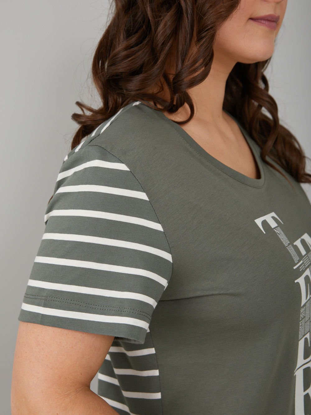 Футболка Фк-122П/хаки-газета