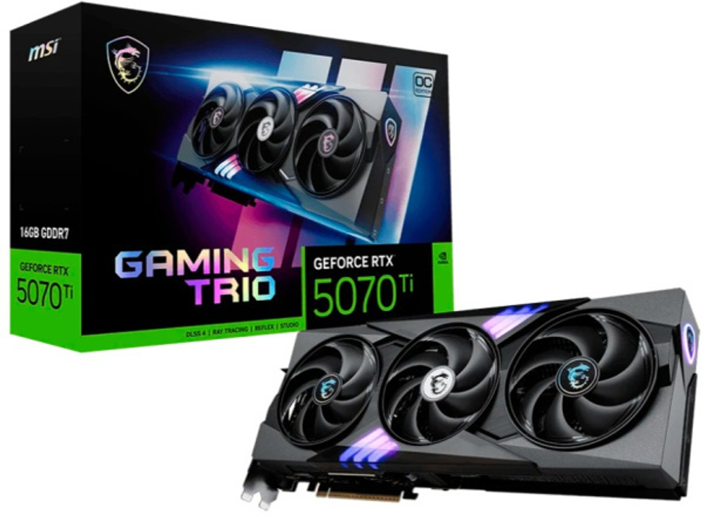 Видеокарта MSI GeForce RTX 5070 TI GAMING TRIO (RTX 5070 TI 16G GAMING TRIO)