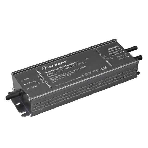 Блок питания Arlight ARPV-LG24250-PFC-0-10V-CV-CC 16-24V 250W IP67 6-10,4A 036936