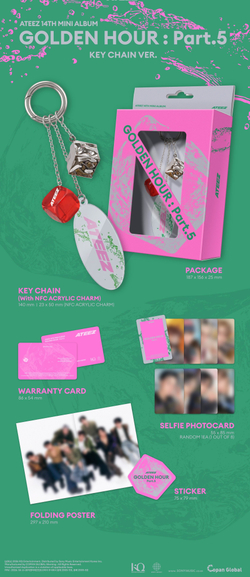 Альбом ATEEZ - GOLDEN HOUR : Part.5 (KEY CHAIN Ver.)