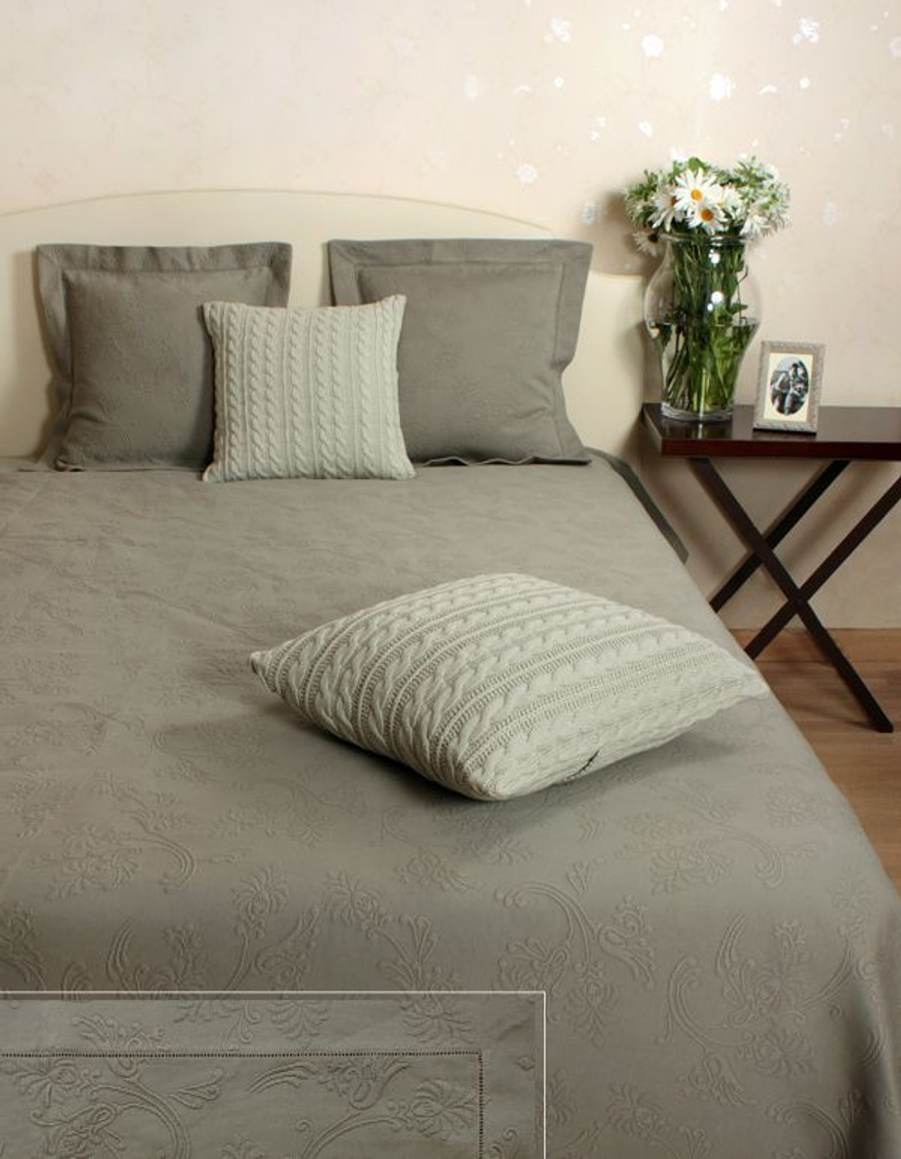 Покрывало 200x220 Luxberry Country с мережкой полынь Португалия