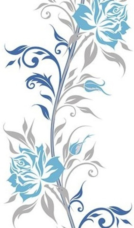 Панель СТАНДАРТ 25_Розана голубая №332/3