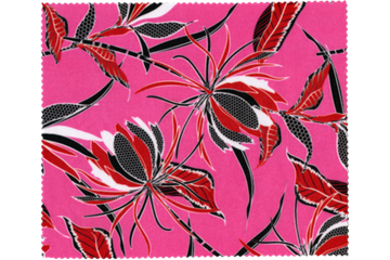 Салфетка микрофибра 15х18 (ЛИЛИЯ НА РОЗОВОМ)  в  упаковке.