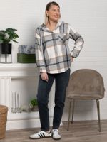 Рубашка теплая с капюшоном Олиссия (серая) Б15504-18М LT Collection