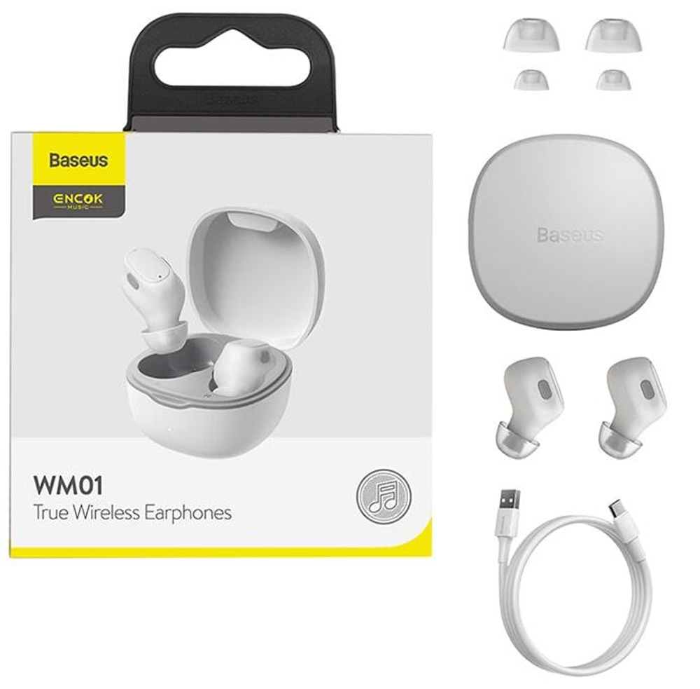 Беспроводные наушники TWS BASEUS WM01 (белый)