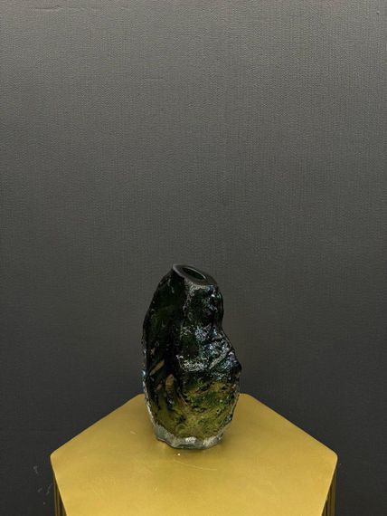 Ирен (зеленая) Ваза стеклянная 16х12х26см