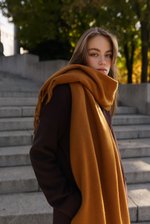 Шарф-палантин горчичный