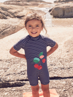 Купальник слитный на молнии для девочки Next E77-667, Темно-синий