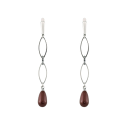 "Аперитив" серьги в серебряном покрытии из коллекции "Бар" от Jenavi c английским замком