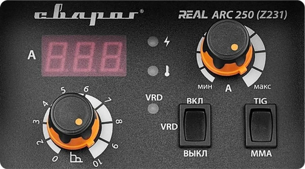 Сварочный инвертор 6 кВт СВАРОГ REAL ARC 250 (Z231) НАКС РФ 00000100299