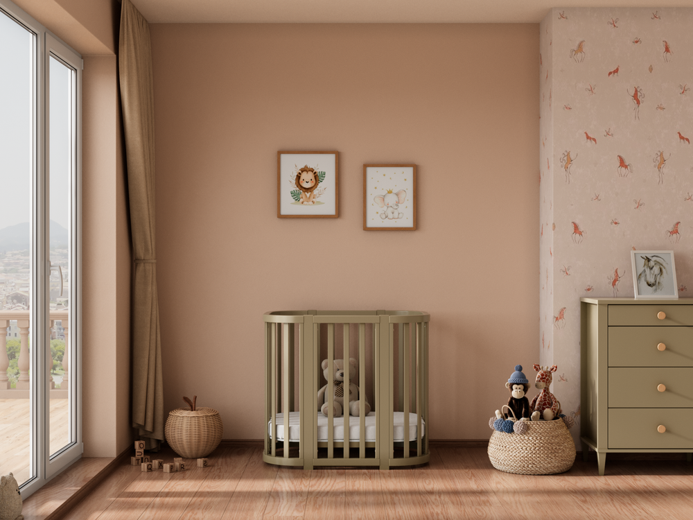 Кроватка детская Incanto Nova Lux c наклоном дна, маятник продольного качания,цвет кашемир