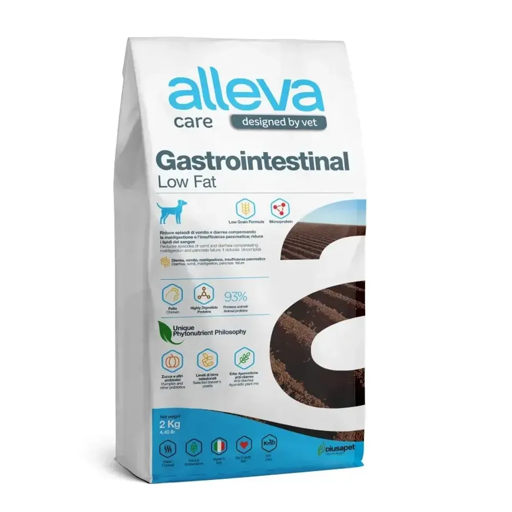 Сухой диетический корм Alleva Care Dog Gastrointestinal Low Fat для взрослых собак всех пород, при расстройствах пищеварения с курицей