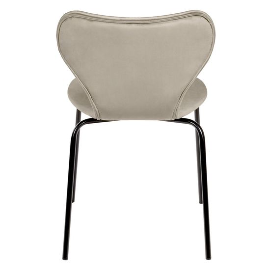 Комплект из 2-х стульев Seven Style латте велюр с чёрными ножками