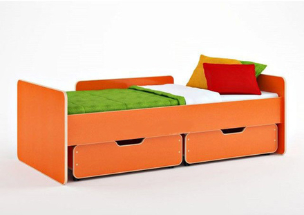 Кровать детская КарИВи Л-14.1 Оранжевый