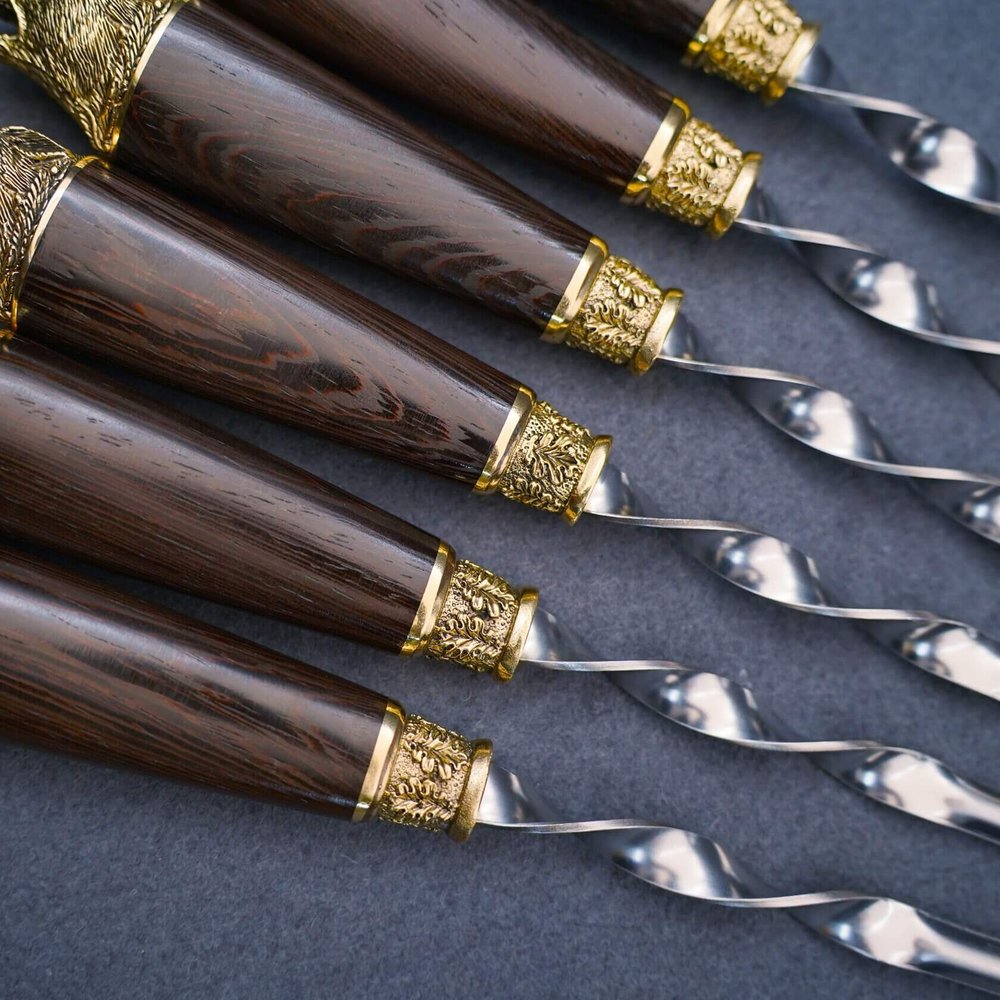 Подарочный набор шампуров "Волки"