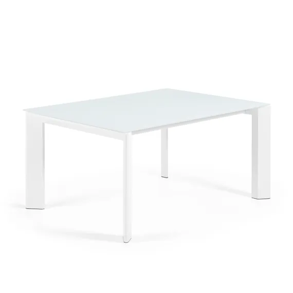 ATTA Стол 160 (220) x90 белое стекло